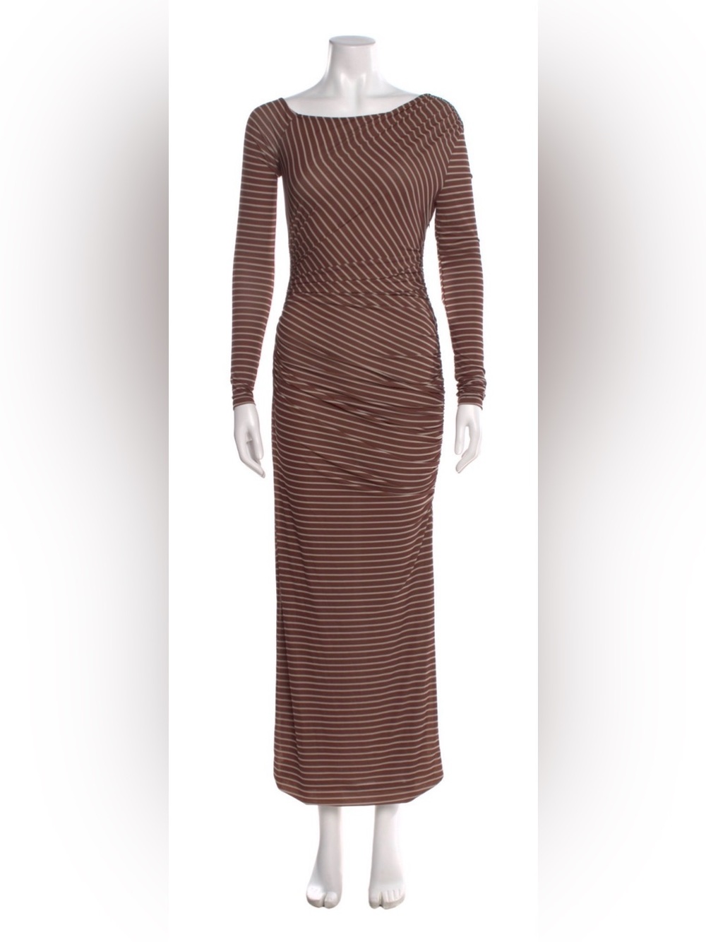 Ronny Kobo Striped Long Sleeve Dress
